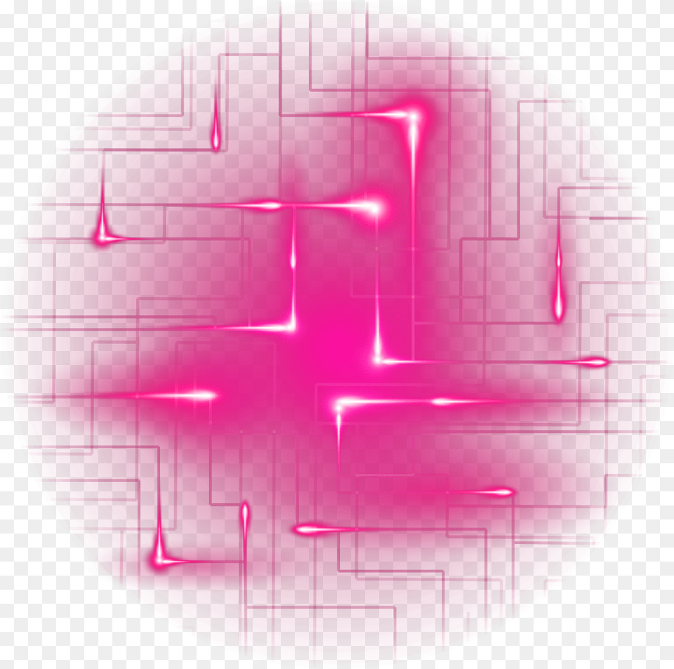 Technology Neon Glow Pink Effects, Purple Free Png Download