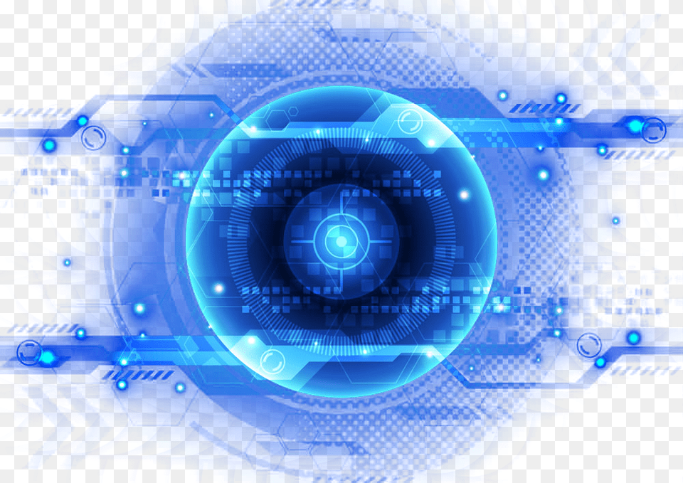 Technology Sticker Blue Technology Eyes, Accessories, Pattern, Fractal, Ornament Png