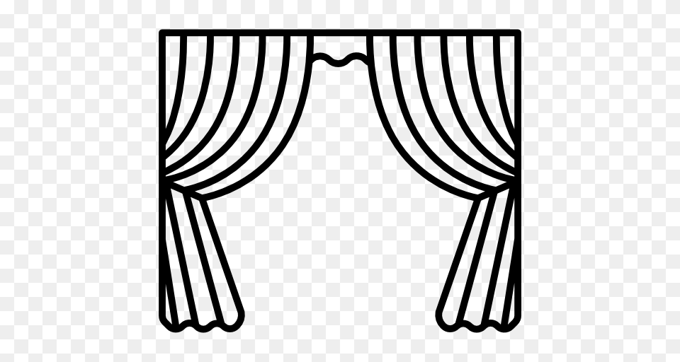Technology Theater Curtains Art Show Scenic Artistic Icon, Gray Free Transparent Png