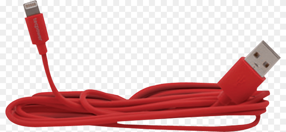 Tecpower Mfi Lightning Cable 3m Red Networking Cables, Adapter, Electronics, Smoke Pipe Png Image