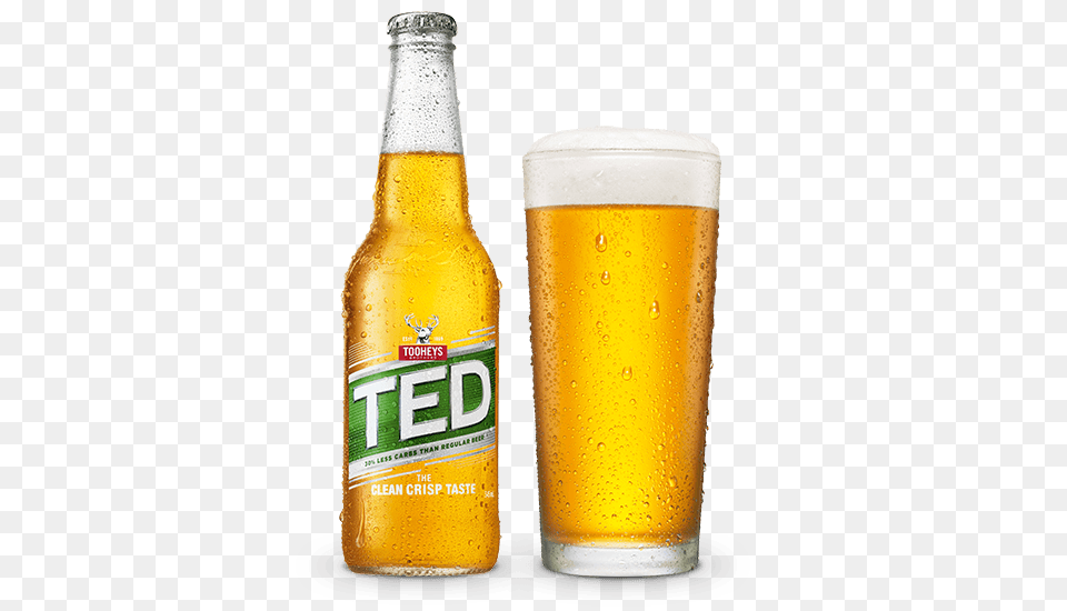 Ted Tooheys Extra Dry, Alcohol, Beer, Lager, Glass Free Png Download