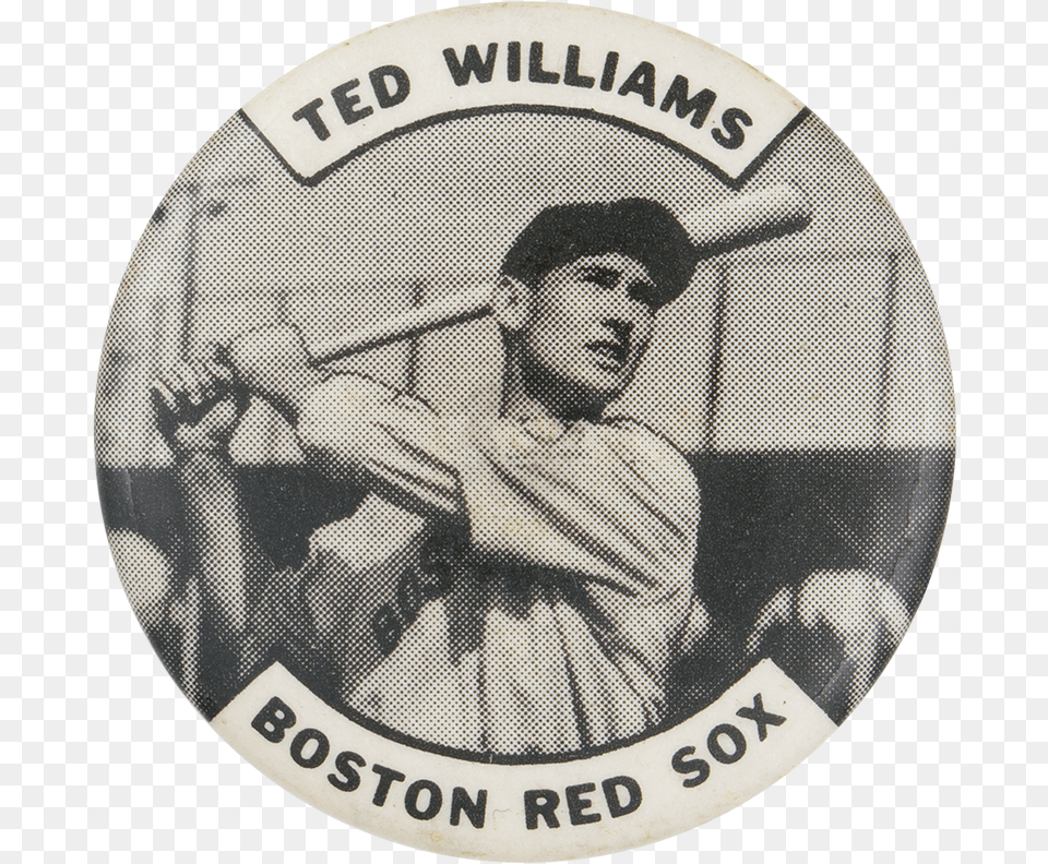 Ted Williams Boston Red Sox Sports Button Museum Ted Williams Boston Red Sox Button, People, Person, Sport, Team Free Png Download