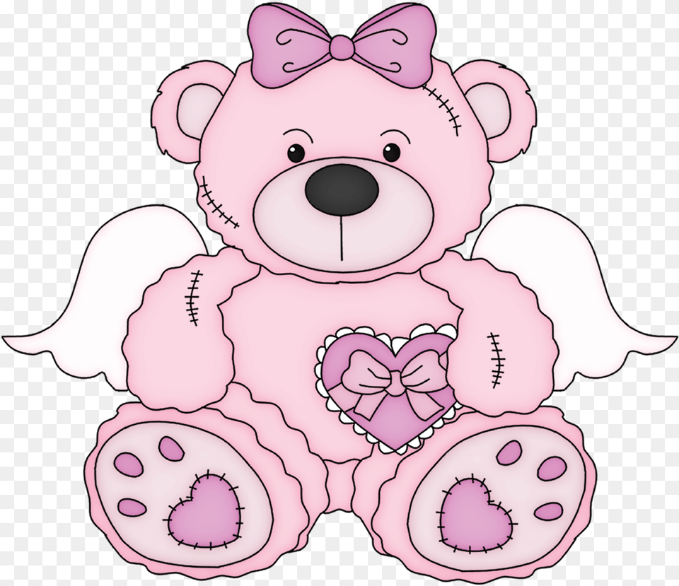 Teddy Bear 2 Hd Clipart Pink Teddy Bear Clip Art, Teddy Bear, Toy, Face, Head Png Image