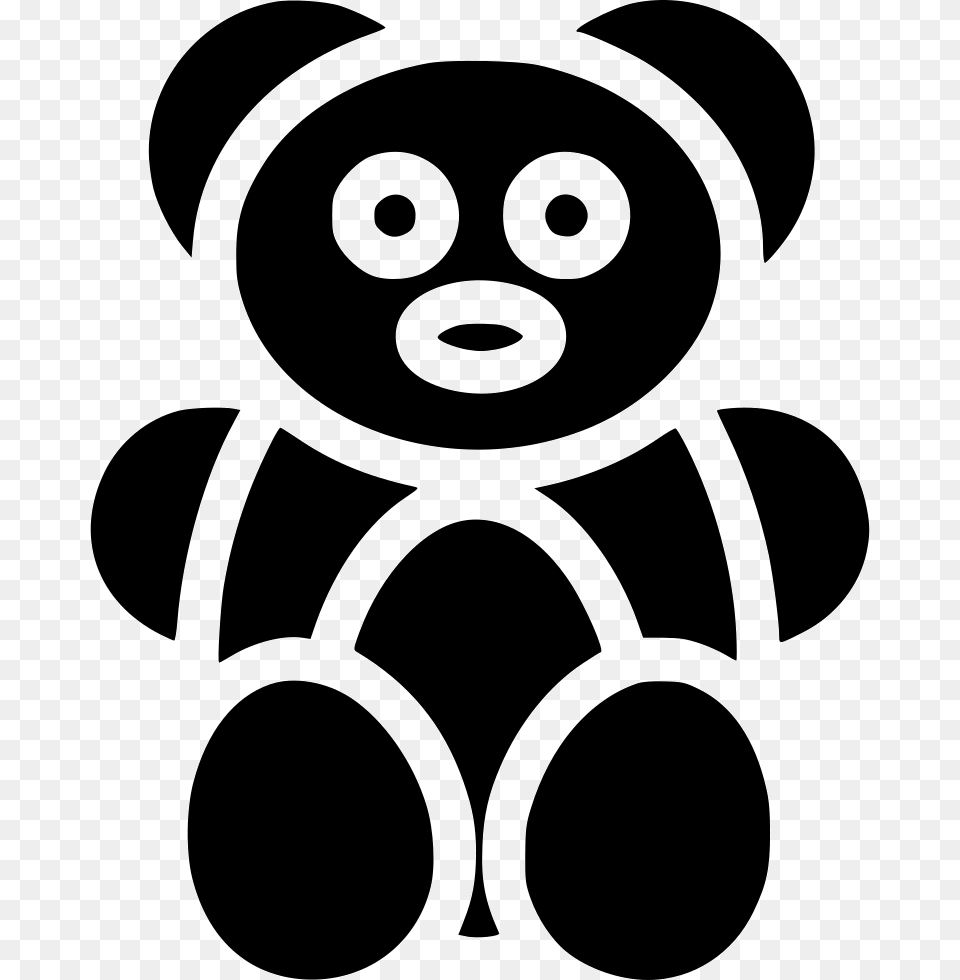 Teddy Bear, Stencil, Nature, Outdoors, Snow Png