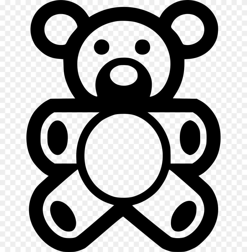Teddy Bear, Stencil, Teddy Bear, Toy, Animal Free Transparent Png