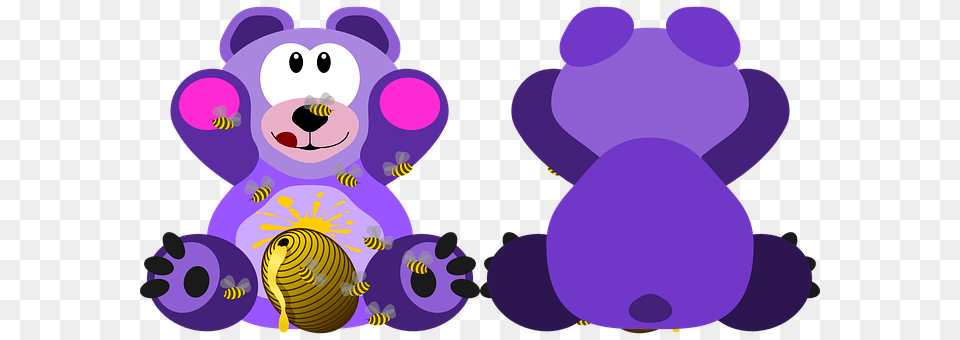 Teddy Bear Purple Free Png Download