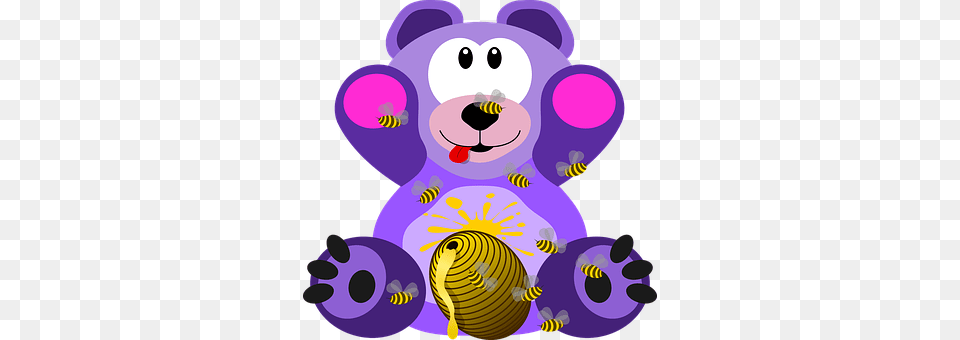Teddy Bear Purple, Nature, Outdoors, Snow Png