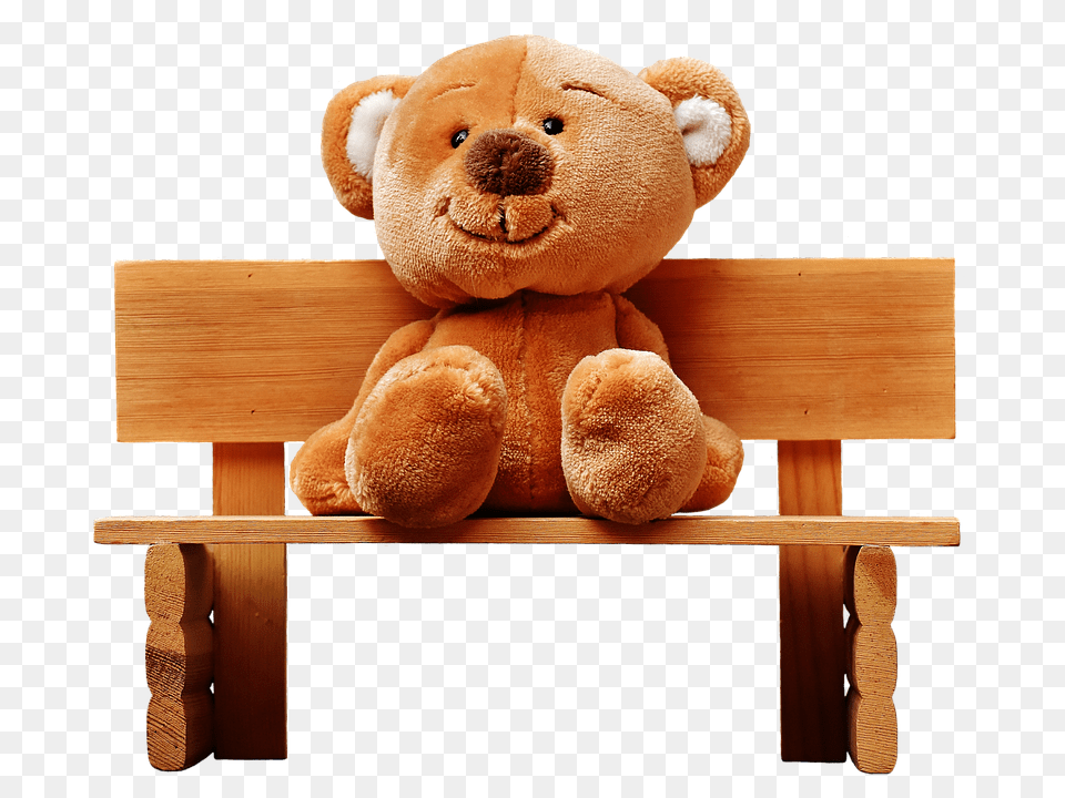 Teddy Bear, Bench, Furniture, Teddy Bear, Toy Png Image