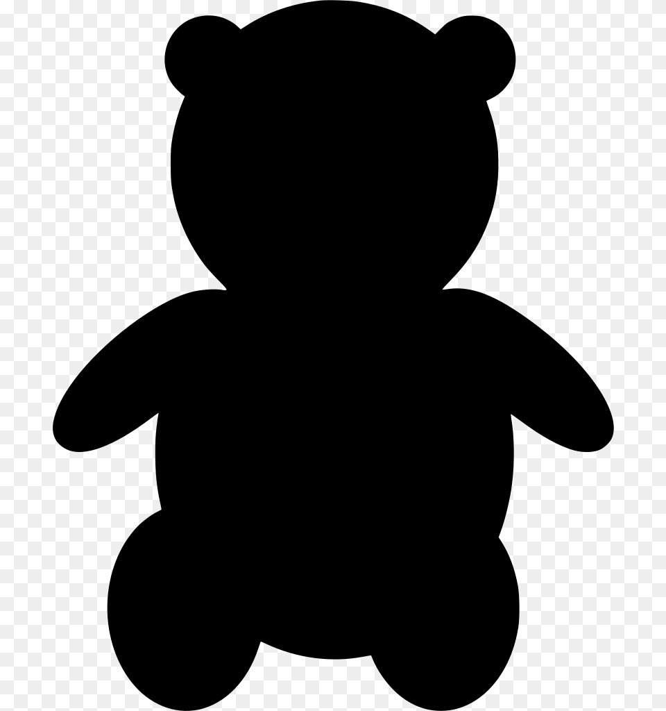 Teddy Bear, Gray Free Png