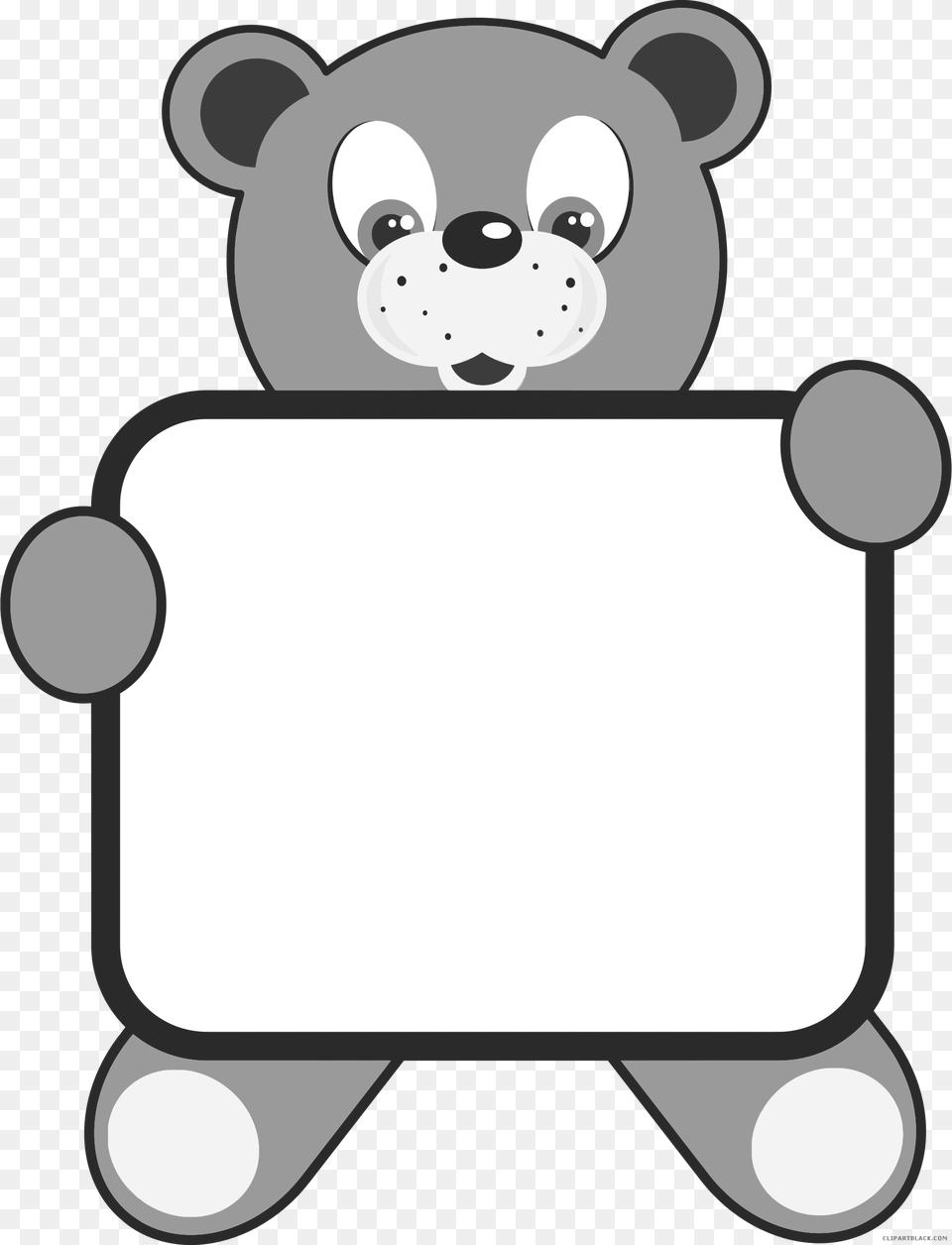 Teddy Bear Animal Black White Clipart Clipartblack Clipart Teddy Bear Pink, White Board, Device, Grass, Lawn Free Png