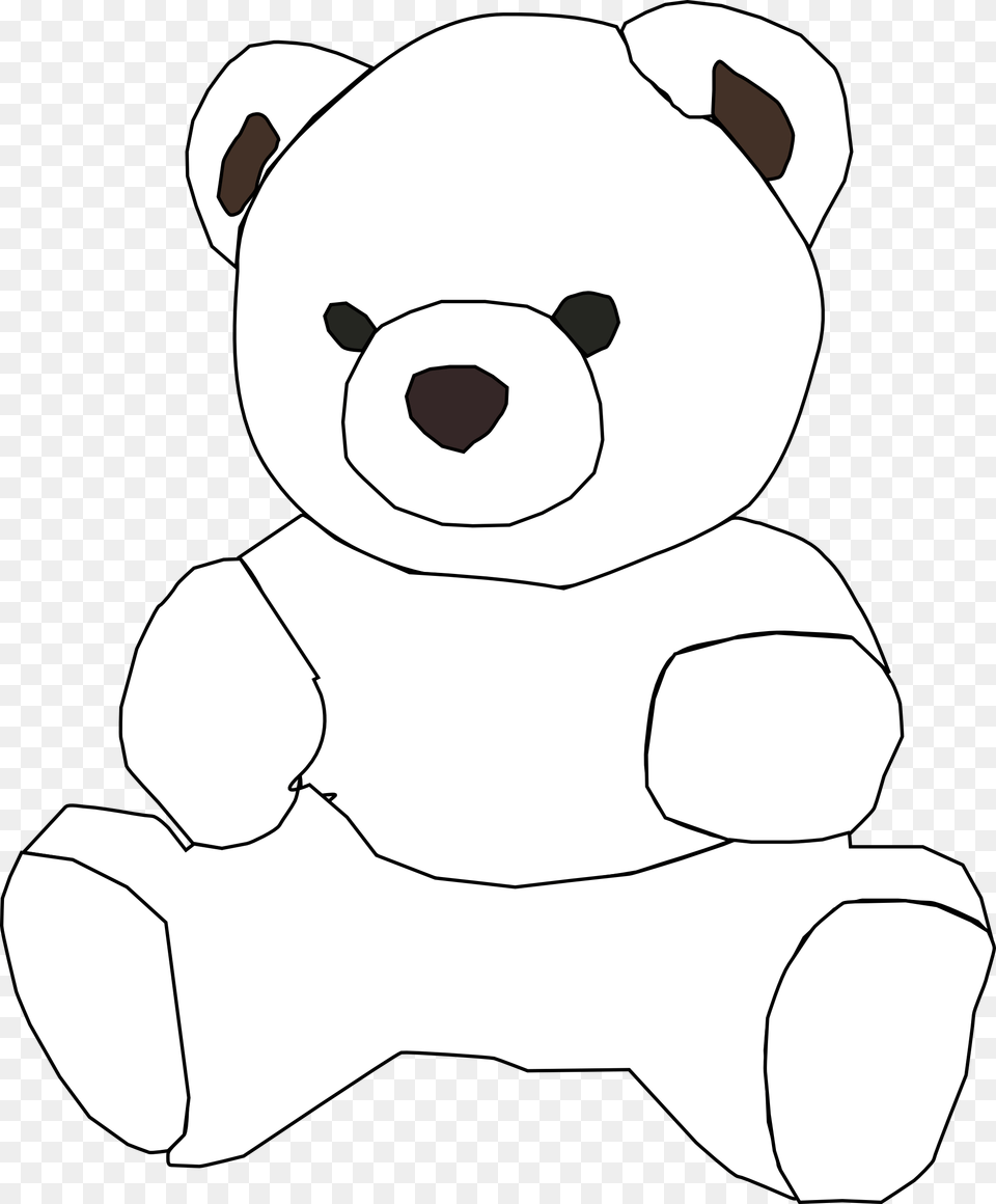 Teddy Bear Black White Line Art Black And White Teddies, Teddy Bear, Toy, Animal, Mammal Free Transparent Png