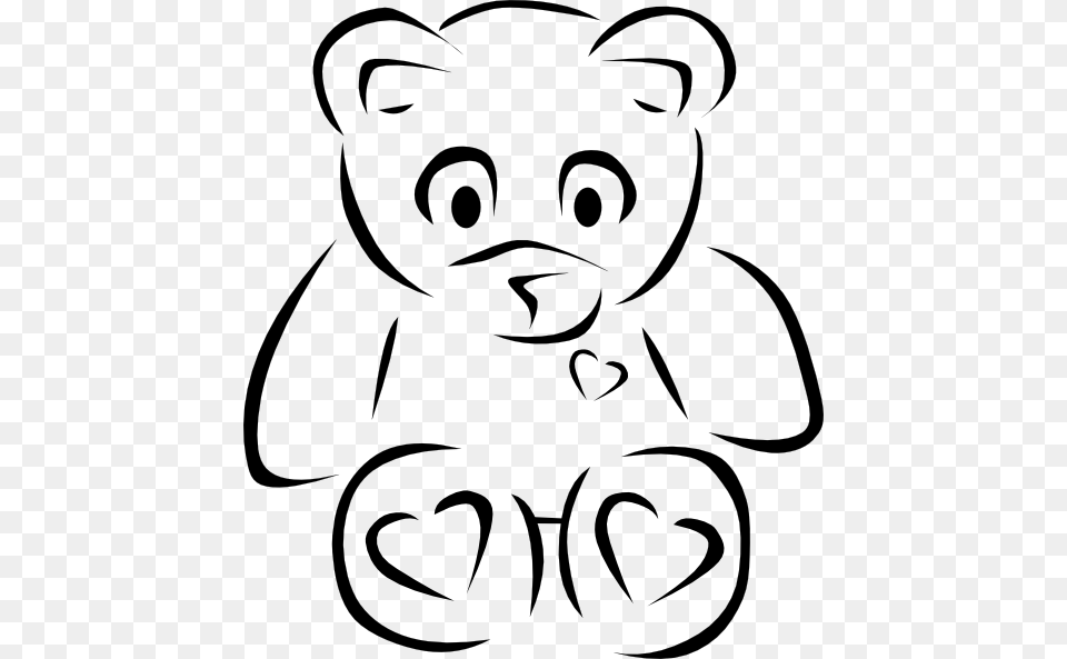 Teddy Bear Clip Art, Stencil, Baby, Person, Face Free Png Download