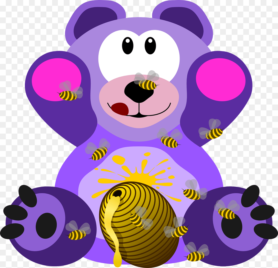 Teddy Bear Clipart, Purple, Nature, Outdoors, Snow Png Image