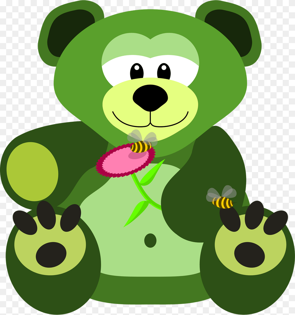 Teddy Bear Clipart, Green, Produce, Cartoon, Food Free Png Download