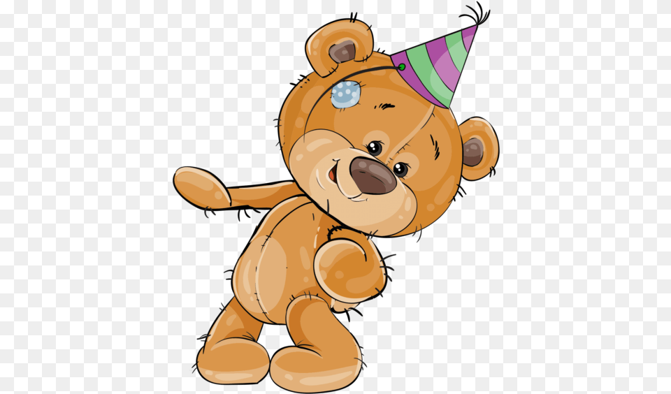 Teddy Bear Clipart Birthday Bear In Clipart, Clothing, Hat, Teddy Bear, Toy Free Png Download