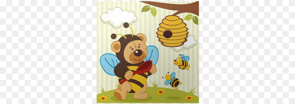 Teddy Bear Dressed As A Bee Cartoon Teddy Bears Coloring Book, Dynamite, Weapon Free Png
