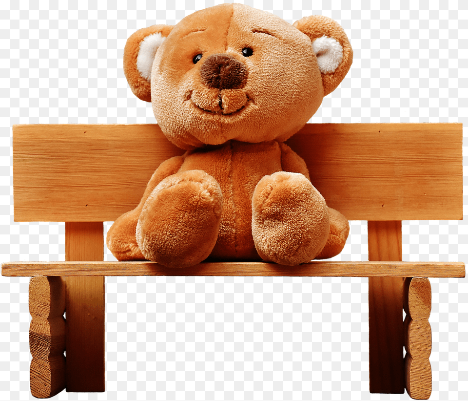 Teddy Bear For Dp, Teddy Bear, Toy, Bench, Furniture Free Transparent Png