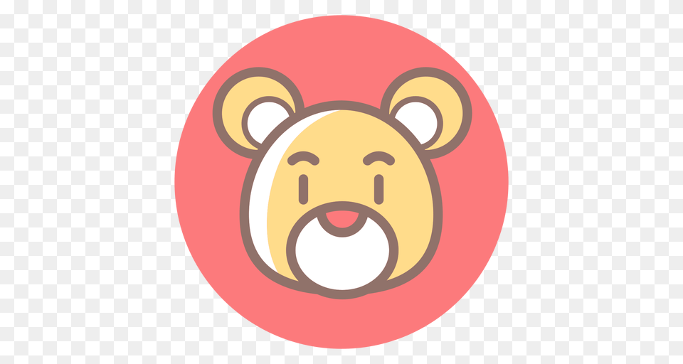 Teddy Bear Head Circle Icon, Snout, Disk Png