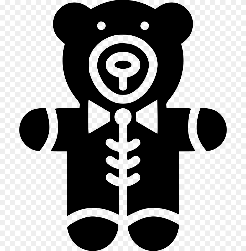 Teddy Bear Icon, Stencil Free Png Download