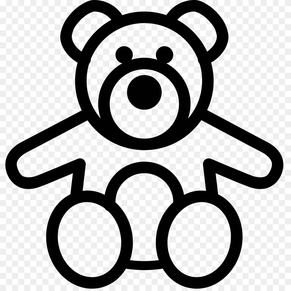 Teddy Bear Icon, Gray Free Png Download