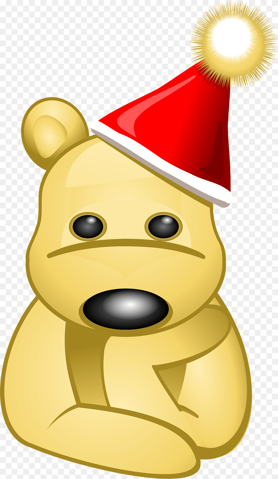 Teddy Bear In Holiday Hat Clipart, Clothing Png Image
