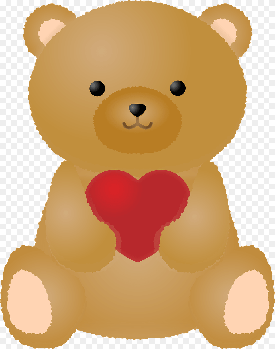 Teddy Bear Is Holding A Red Heart Clipart, Teddy Bear, Toy, Nature, Outdoors Free Png