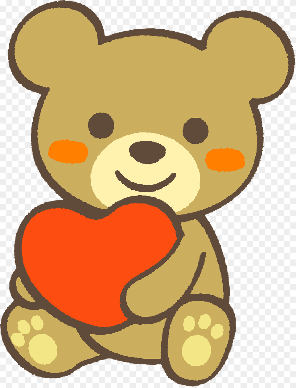 Teddy Bear Is Holding A Red Heart Clipart, Teddy Bear, Toy, Face, Head Free Png Download