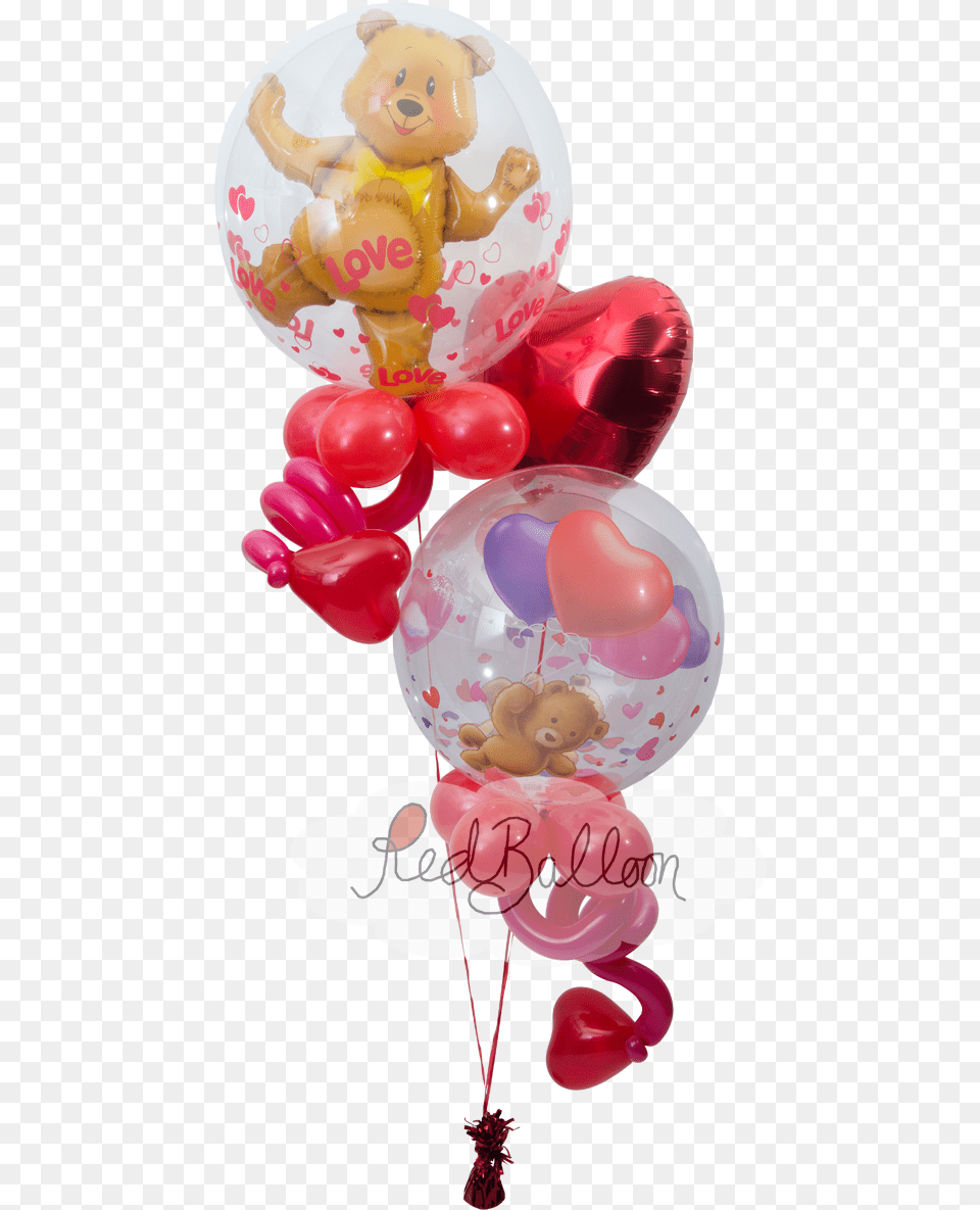 Teddy Bear Love Valentines Red Balloon Cork Teddy Bear Images With Balloons Free Transparent Png