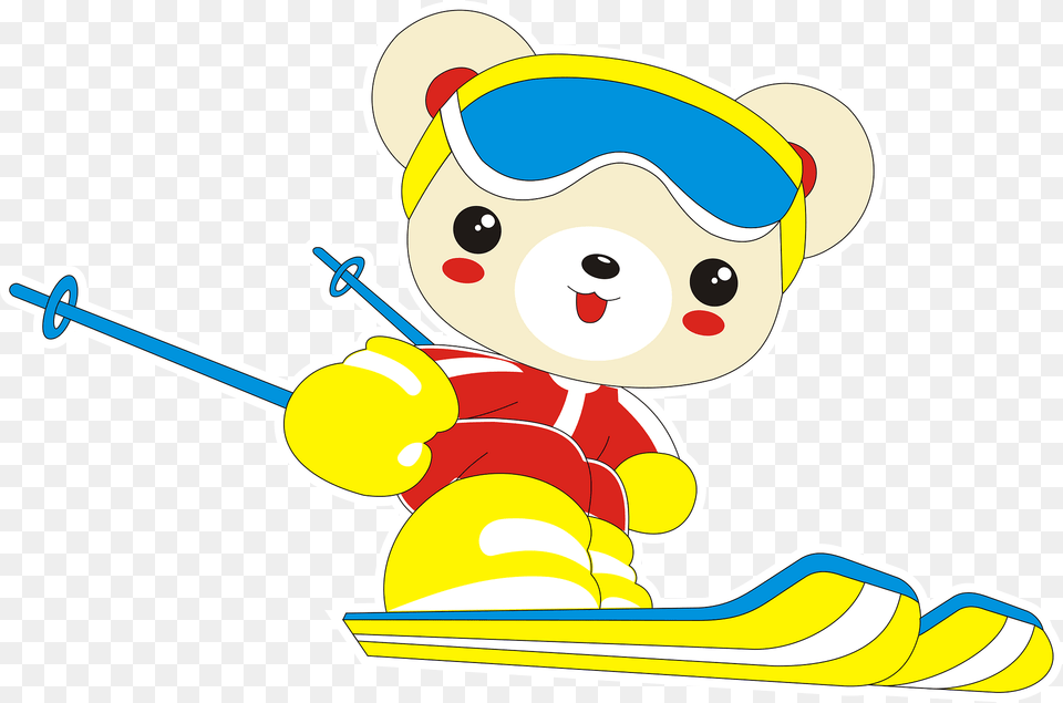 Teddy Bear On Skis Clipart, Outdoors, Toy Free Png Download