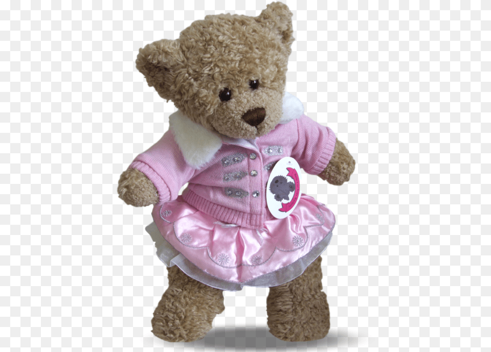 Teddy Bear Outfit Pink Knitted Jacket Outfit Teddy Bear, Teddy Bear, Toy Png Image
