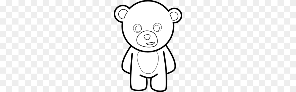 Teddy Bear Outline Clip Art, Stencil Free Png Download