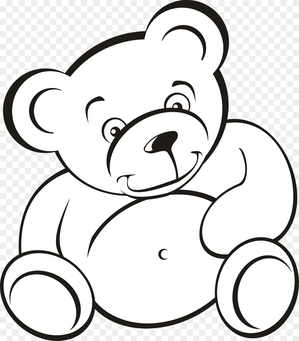 Teddy Bear Outline Clipart, Teddy Bear, Toy, Nature, Outdoors Free Png