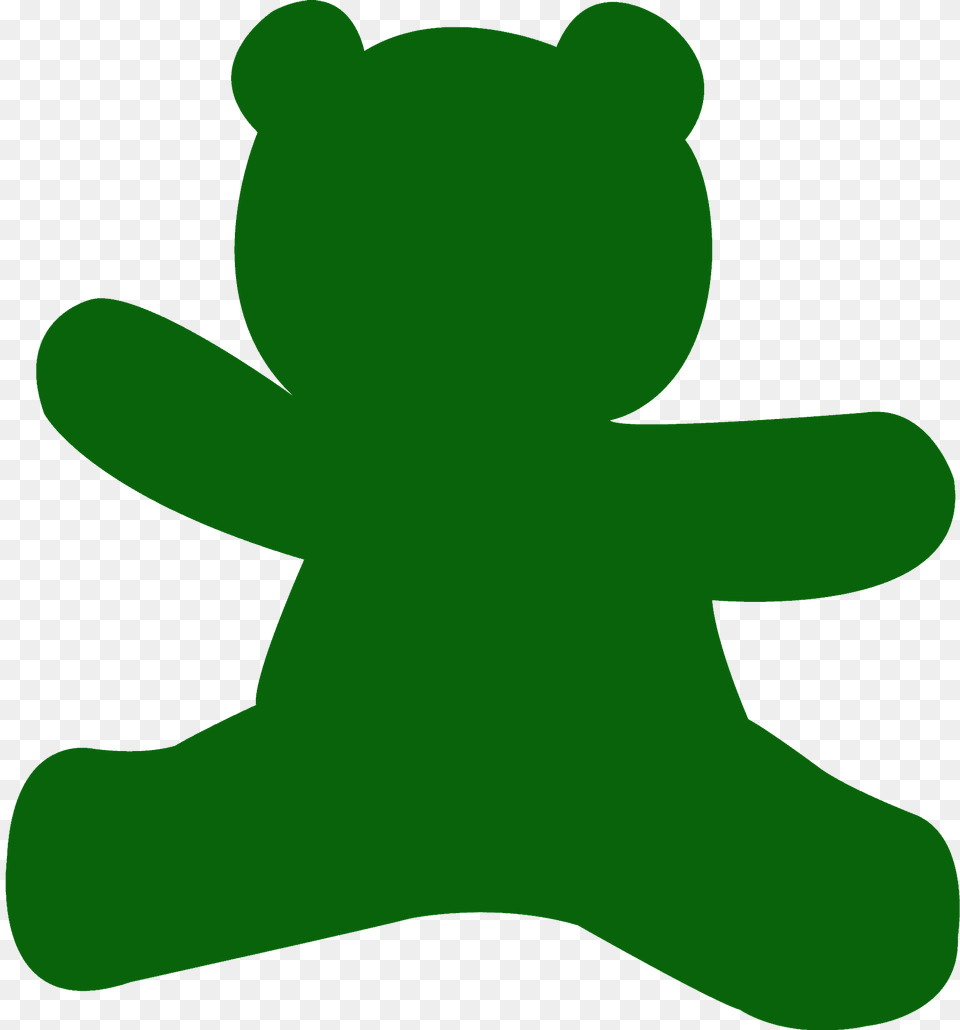 Teddy Bear Silhouette, Green, Clothing, Glove, Animal Png Image