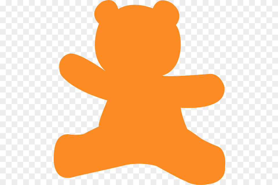 Teddy Bear Silhouette Orange, Plush, Toy, Animal, Fish Free Transparent Png