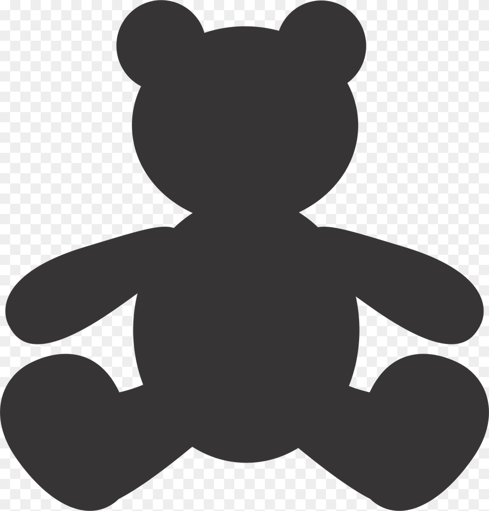 Teddy Bear Silhouette Vector Ursinho Silhueta, Baby, Person, Teddy Bear, Toy Free Png