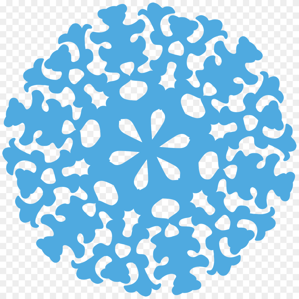 Teddy Bear Snowflake Clipart, Nature, Outdoors, Pattern, Snow Png Image