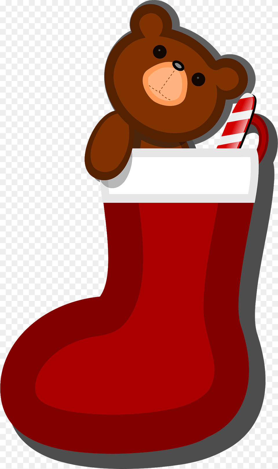 Teddy Bear Stocking Clipart, Hosiery, Clothing, Christmas, Festival Png