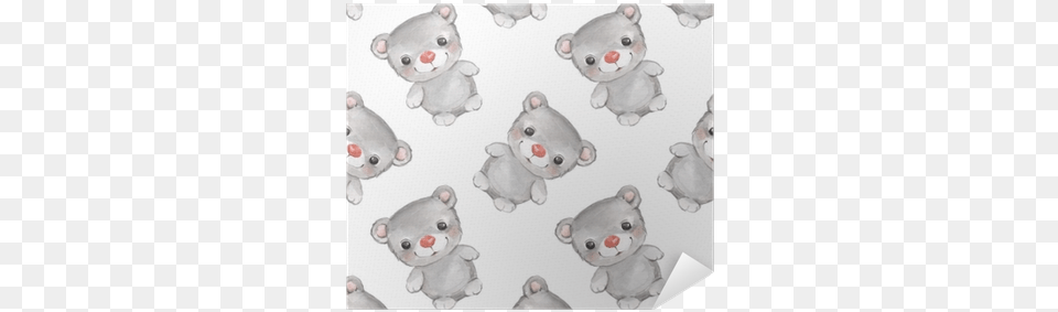 Teddy Bear Watercolor Seamless Pattern 3 Poster Pixers Teddy Bear, Plush, Toy, Person Free Png