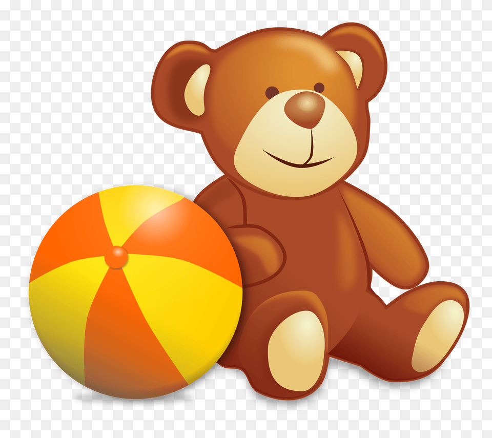 Teddy Bear With A Ball Clipart, Teddy Bear, Toy, Face, Head Free Png