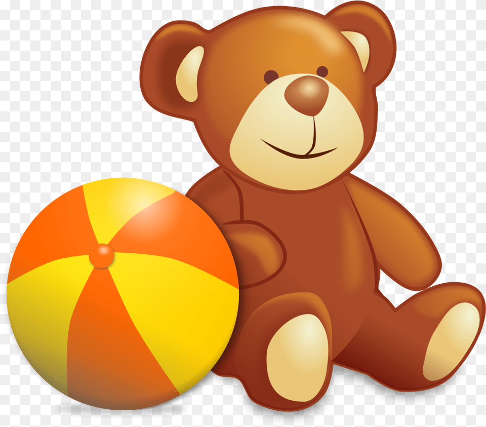 Teddy Bear With Ball, Teddy Bear, Toy, Plush Free Transparent Png