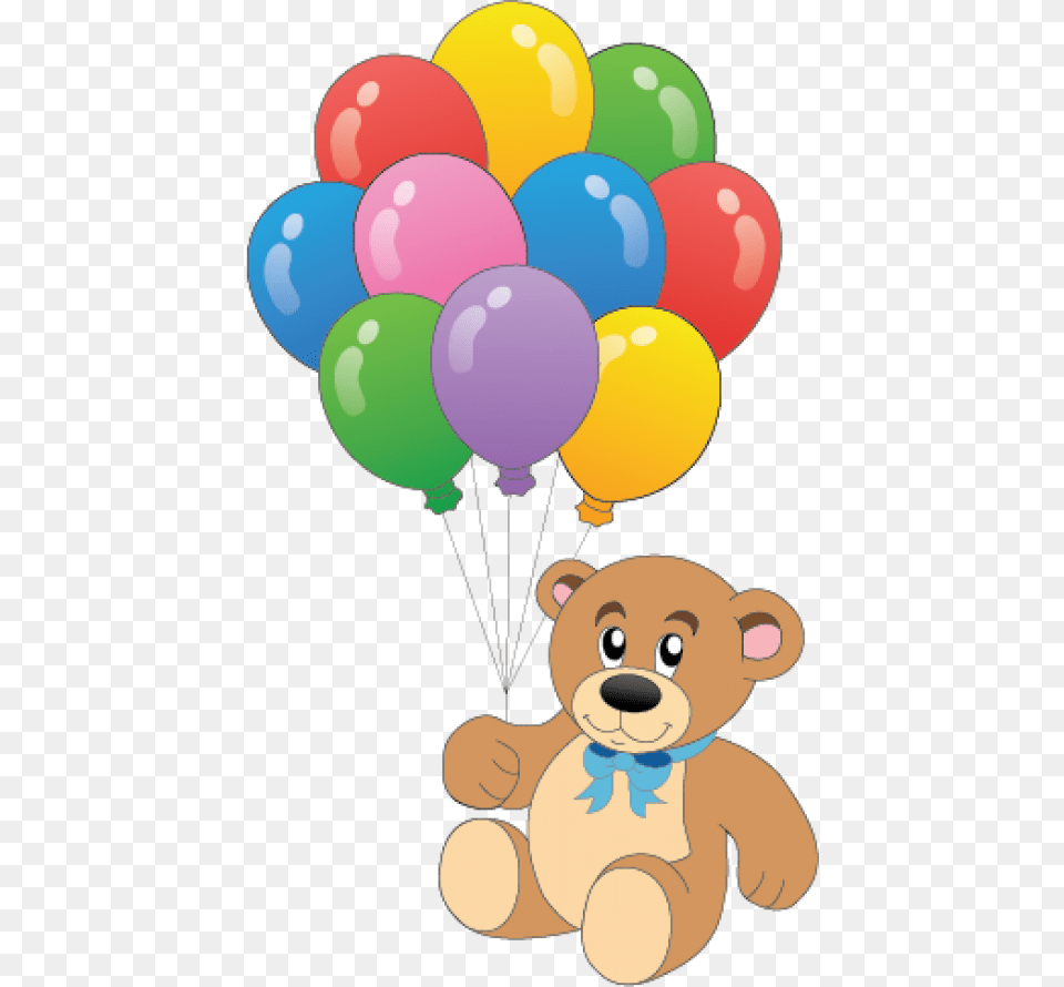 Teddy Bear With Balloon Vector Teddy Bear With Balloons Clipart, Animal, Mammal, Wildlife Png Image