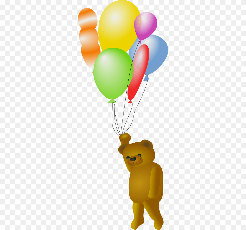 Teddy Bear With Balloons Clip Arts For Web, Balloon, Animal, Mammal, Wildlife Free Png