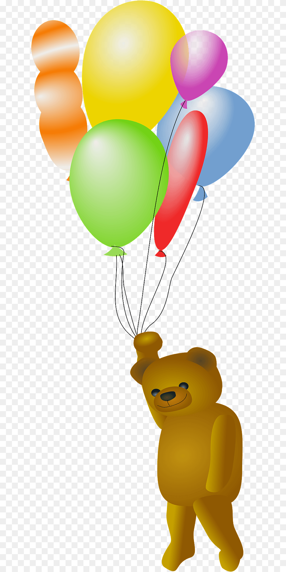 Teddy Bear With Balloons Clipart, Balloon, Animal, Mammal, Wildlife Png