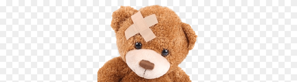 Teddy Bear With Band Aid On Head, Teddy Bear, Toy Free Png Download