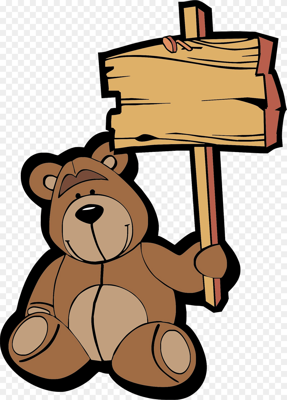 Teddy Bear With Blank Sign Clipart, Device, Grass, Lawn, Lawn Mower Png Image