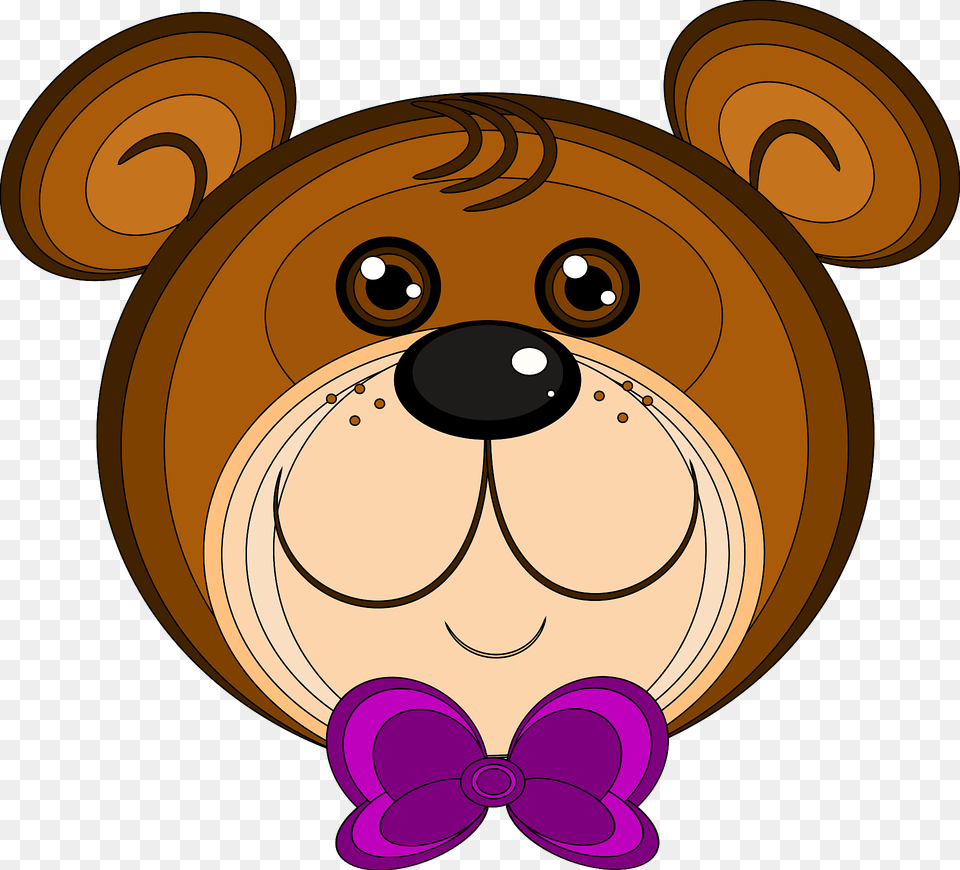 Teddy Bear With Bow Tie Face Clipart Free Png