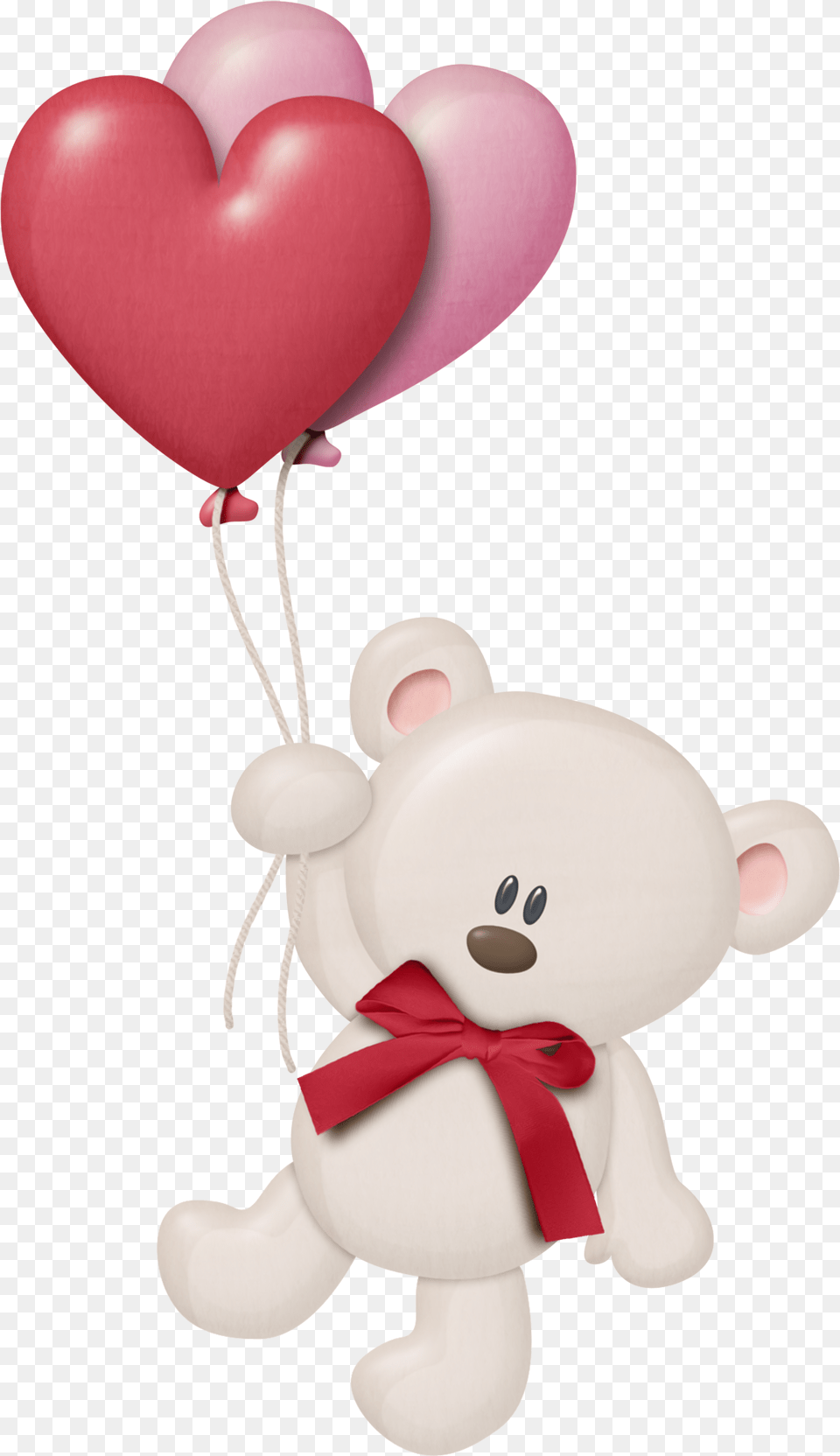 Teddy Bear With Heart Balloons, Balloon Free Png Download