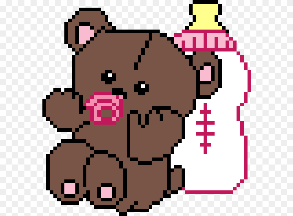 Teddy Bear With Pacifier And Baby Bottle Cartoon Bear With Pacifier, Teddy Bear, Toy Free Png