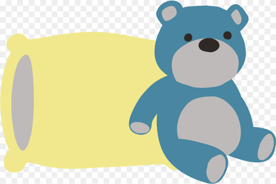 Teddy Bear With Pillow Teddy Bear And Pillow Cartoon, Animal, Mammal, Wildlife, Toy Free Png Download