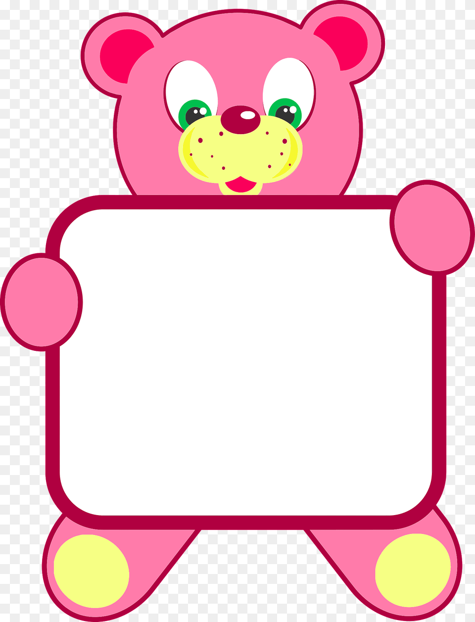 Teddy Bear With Sign Clipart Free Png